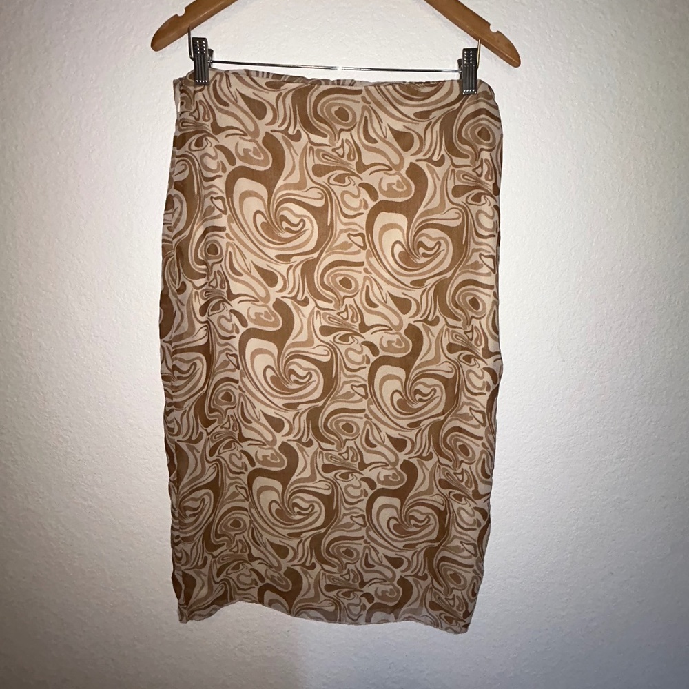 ASOS brown marble midi skirt